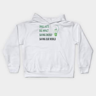 Saving Energy Kids Hoodie